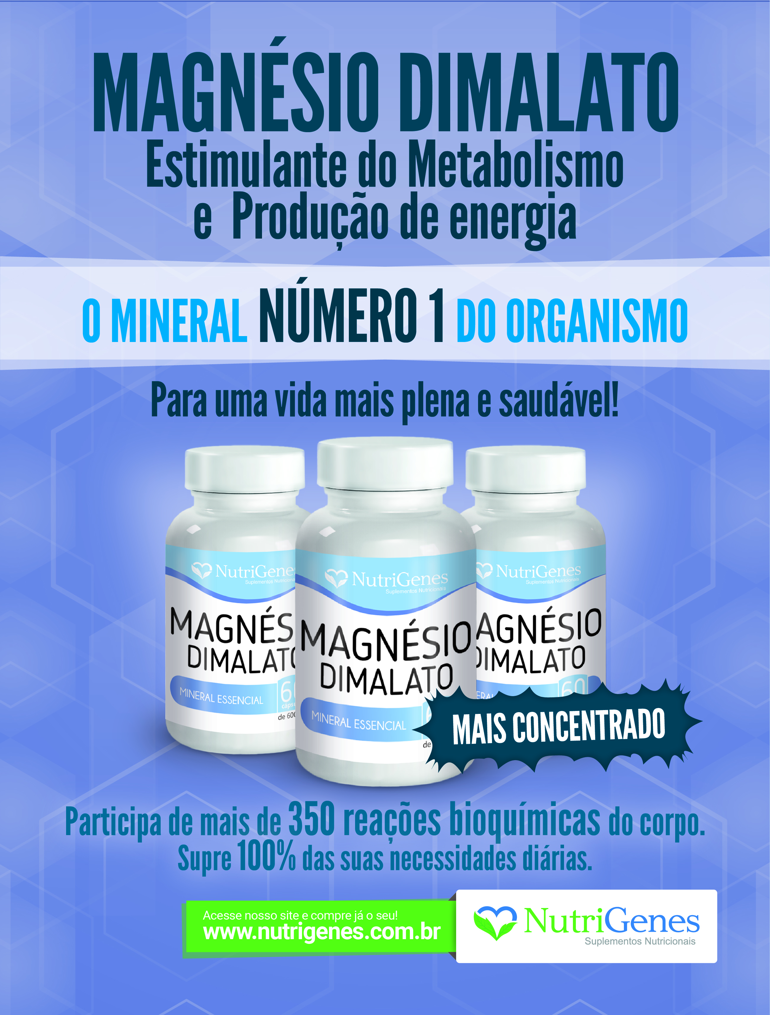 Suplementos de Magnésio Dimalato